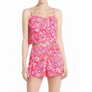 Lilly Pulitzer IVY shorts sets in pink salsa
